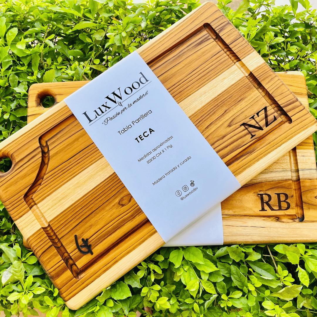 tabla parrillera de madera teca $39.99 (medidas 50x30cm)
